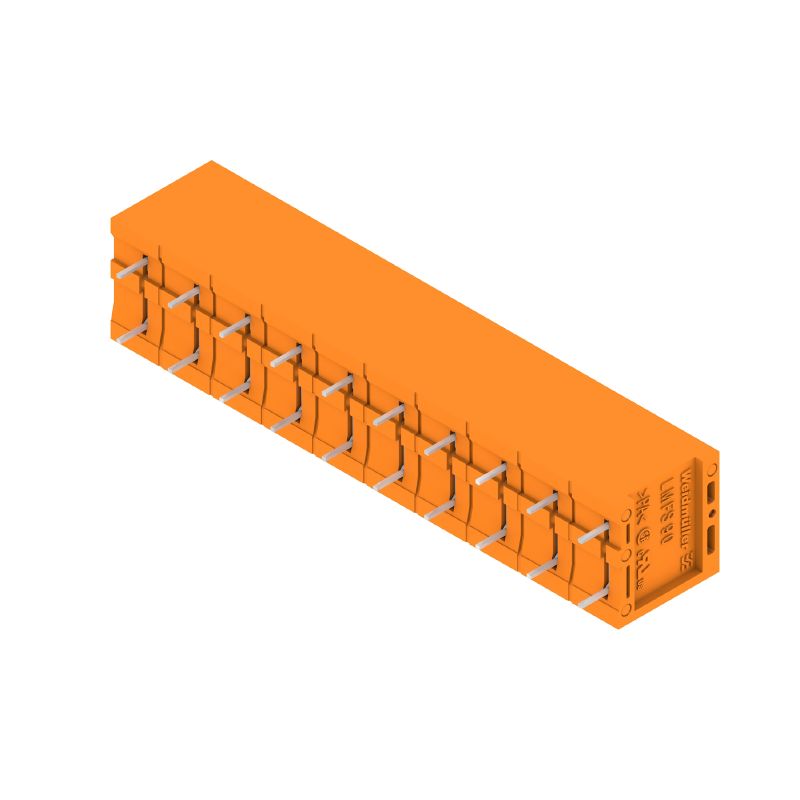 2667500000 - 10-Pole 90° PCB Terminal, 3.5mm Solder Pin, Orange  (Pack of 20)