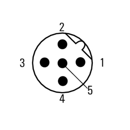 2485310000 - IP67 Rated M12 Connector with Gold Plated Contacts