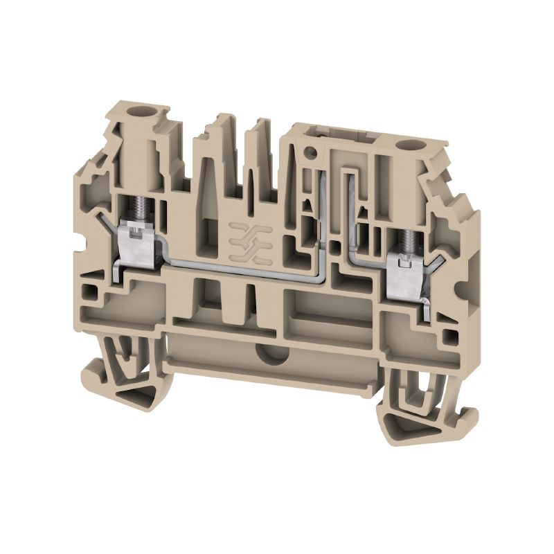 2892780000 - Compact 4mm² Terminal Block, 28A, Dark Beige, Test-Disconnect  (Pack of 50)
