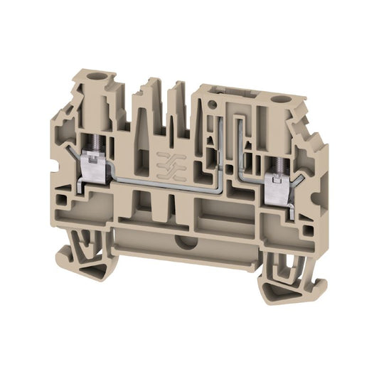 2892780000 - Compact 4mm² Terminal Block, 28A, Dark Beige, Test-Disconnect  (Pack of 50)