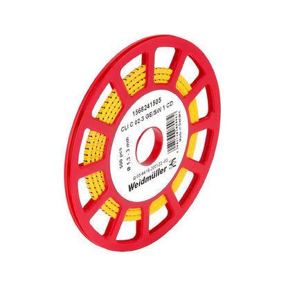 1568241505 - Yellow PVC Cable Markers for 1.3-3mm Cables, 500 Pieces  (Pack of 500)