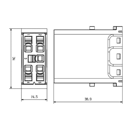 2636180000 - 5-Pole Signal Module, 400V, 16A with PUSH IN Connection