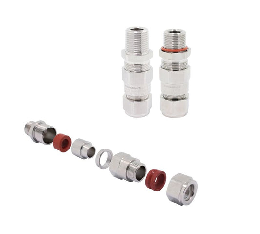 1184650000 - M16 Brass Double Seal Cable Gland for Armored Cables  (Pack of 24)