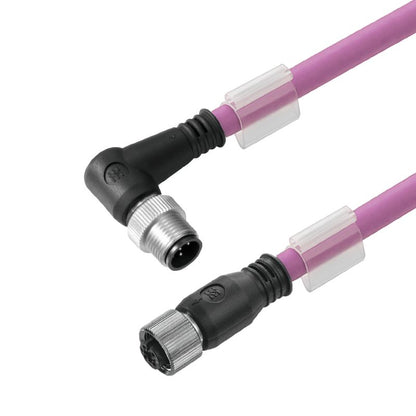 1062100150 - 1.5m M12 Bus Line with Angled & Straight Connectors