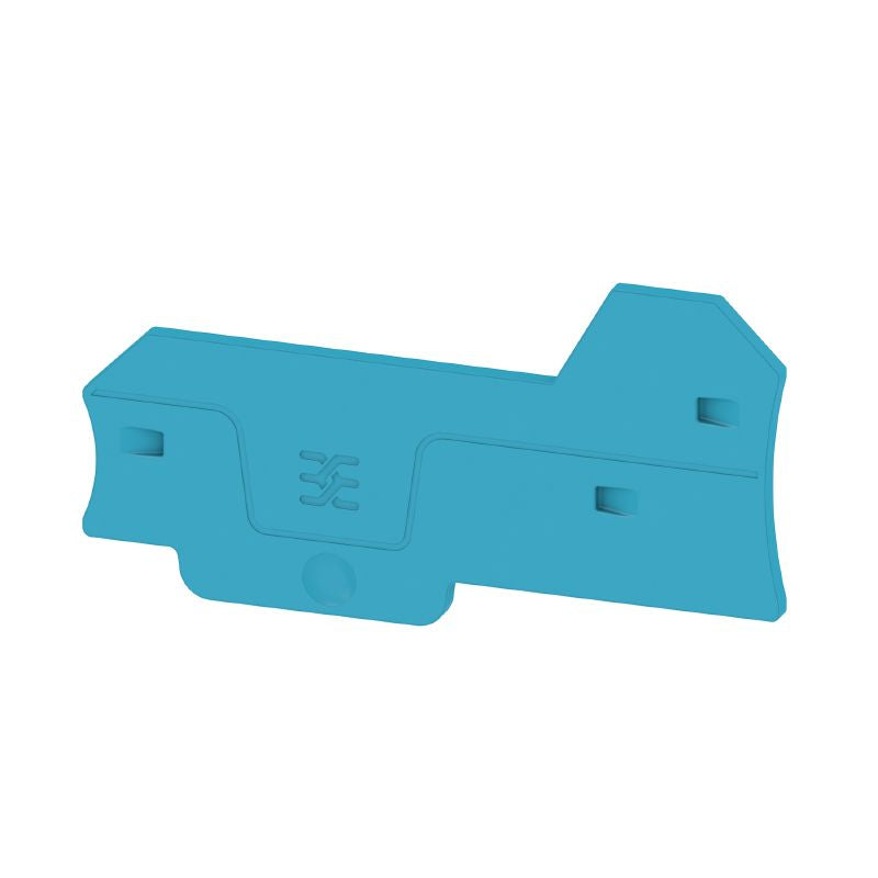 2898860000 - Blue Wemid End Plate 77.6mm Height, 2mm Width  (Pack of 20)