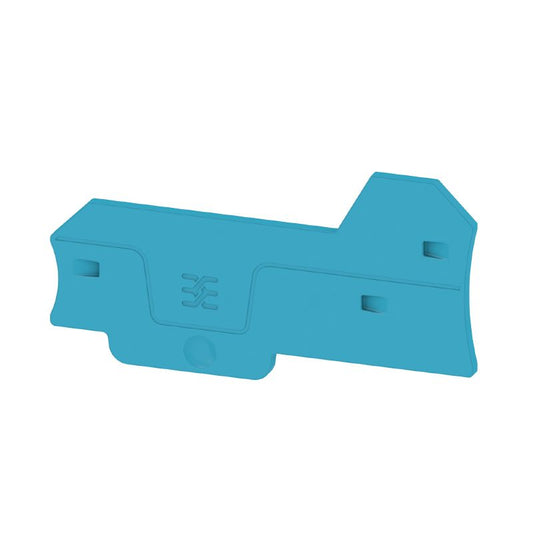 2898860000 - Blue Wemid End Plate 77.6mm Height, 2mm Width  (Pack of 20)
