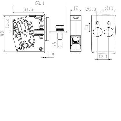 2440610000 - OMNIMATE 16mm² Feed-Through Terminal for Direct Mounting  (Pack of 50)