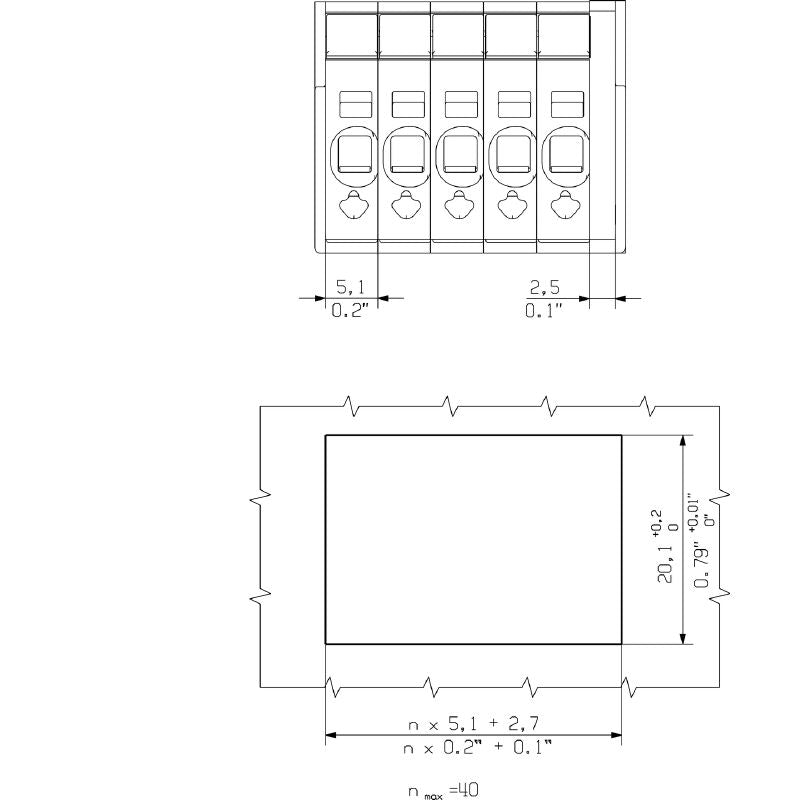 1288590000 - 4mm² Feed-Through Terminal with Push-In Connections  (Pack of 100)