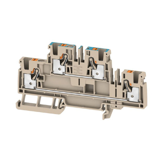 2724450000 - Dark Beige Push-In Terminal Block, 4mm², 800V, 32A  (Pack of 50)