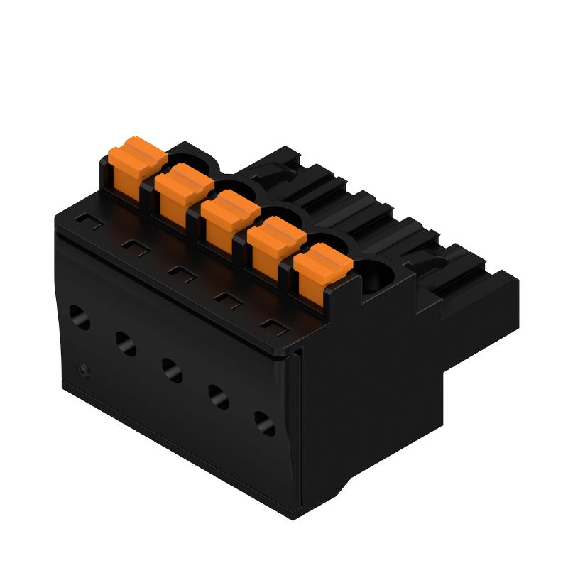 1000060001 - 5.08mm Female PCB Connector with 90° Push-In Design  (Pack of 72)