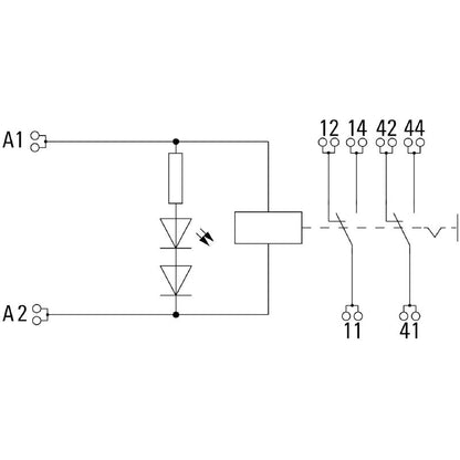 8921110000 - 230V AC Relay Module with 2 CO Contacts and Test Button  (Pack of 10)