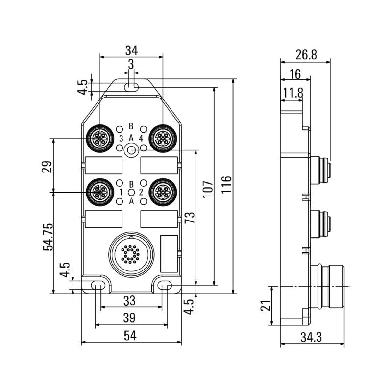 1847980000 - 10m M12 Fixed Cable with LED Indicators