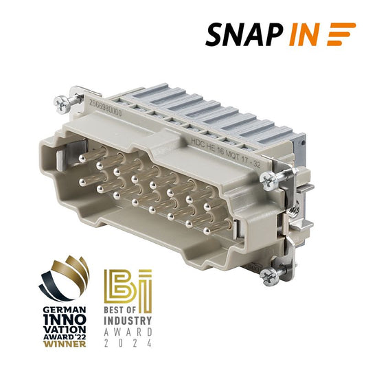2666980000 - 16-Pole HDC Insert, 500V, 16A, Snap-In Design