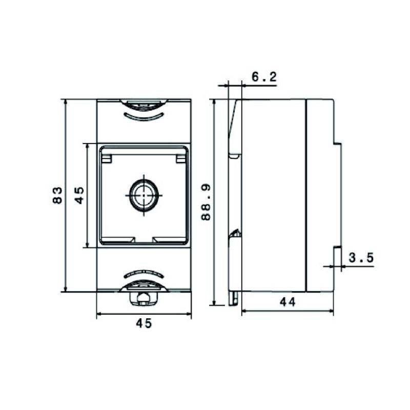 2534680000 - RoHS Compliant DIN Rail Adapter, Temp Range -25°C to 70°C