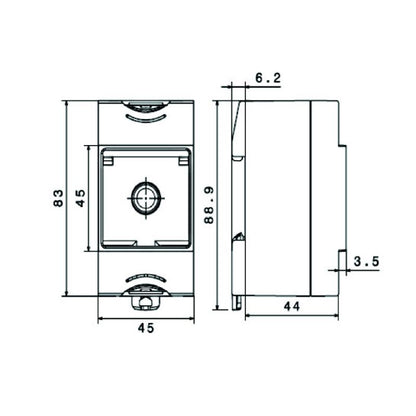 2534680000 - RoHS Compliant DIN Rail Adapter, Temp Range -25°C to 70°C