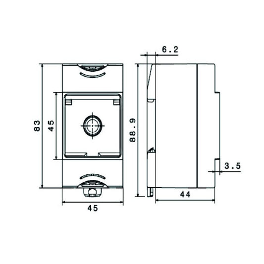 2534680000 - RoHS Compliant DIN Rail Adapter, Temp Range -25°C to 70°C