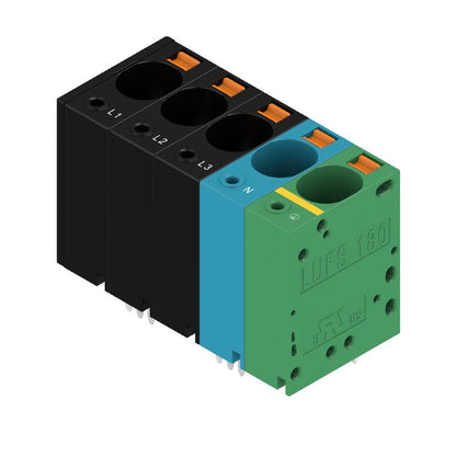 2878510000 - 5-Pole Terminal Block, 10mm Pitch, 16mm² Clamping Range  (Pack of 25)