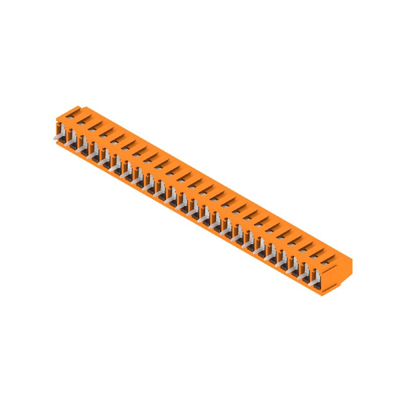 1234210000 - Orange 24-Pole PCB Terminal, 5mm Pitch, 90° Angle  (Pack of 12)