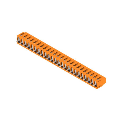 1234210000 - Orange 24-Pole PCB Terminal, 5mm Pitch, 90° Angle  (Pack of 12)
