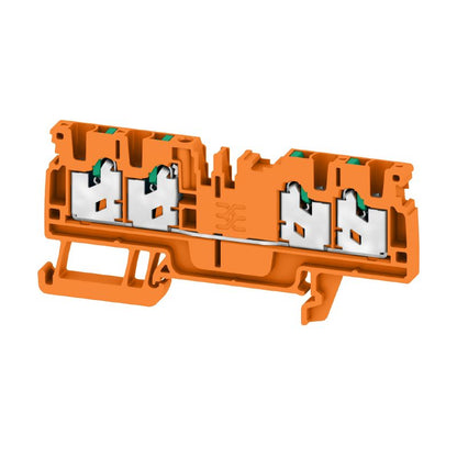 2875140000 - 2.5mm² Snap-In Terminal Block, 24A, Orange, RoHS Compliant  (Pack of 100)