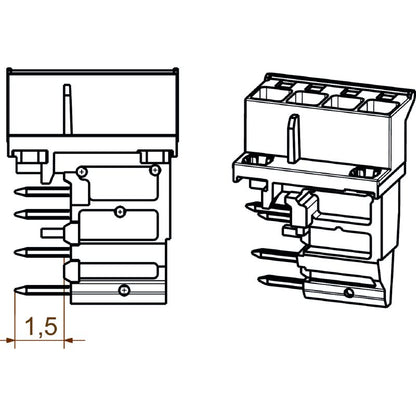 1063220000 - 5mm 4-Pole Right Angle PCB Connector, Tinned Black  (Pack of 108)