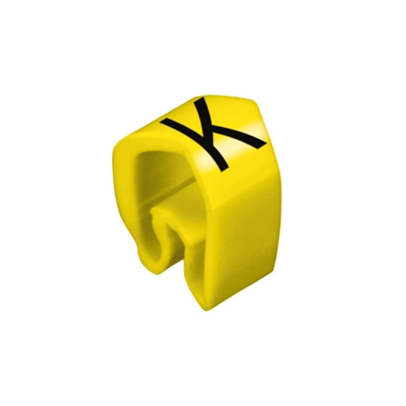 0251311657 - 100-Pack Yellow PVC Cable Markers, 4-10mm, RoHS Compliant  (Pack of 100)