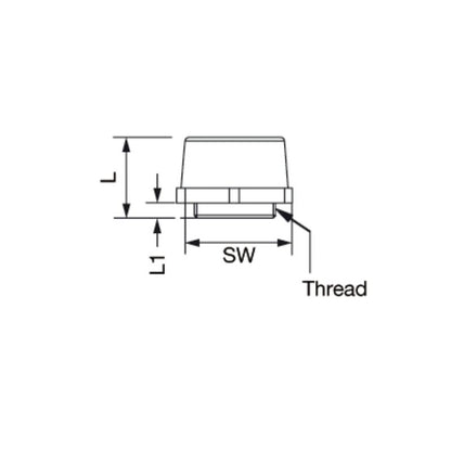 1719740000 - M 25 Polyamide Drainage Device with 5mm Thread Length  (Pack of 20)