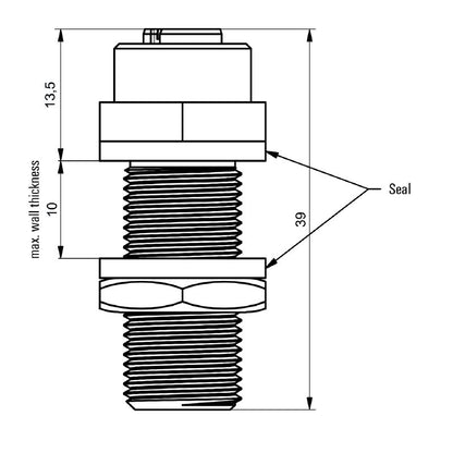 2485310000 - IP67 Rated M12 Connector with Gold Plated Contacts