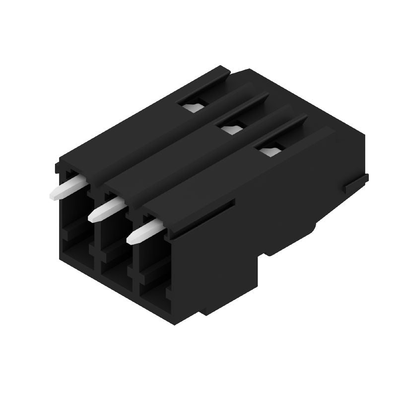 1766330000 - 3-Pole 90° Black PCB Terminal with 3.5mm Solder Pin  (Pack of 100)