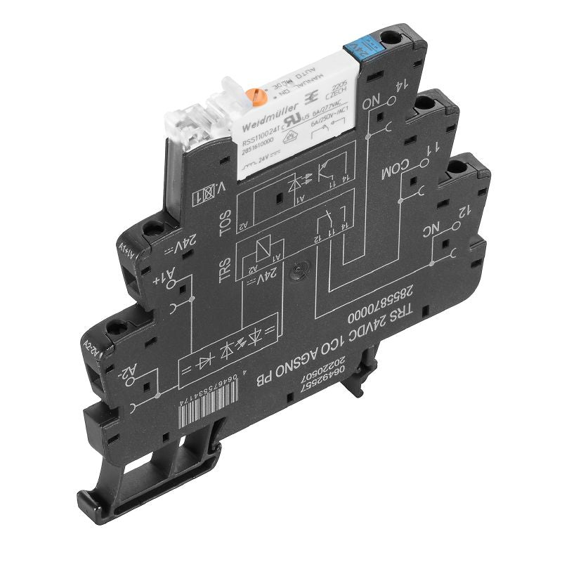 2855870000 - 24V DC Relay Module with 6A CO Contact and Test Button  (Pack of 10)