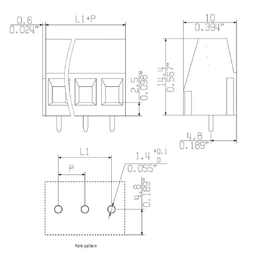 2651440000 - 5.08mm 13-Pole OMNIMATE Terminal for Right-Angle Connections  (Pack of 64)
