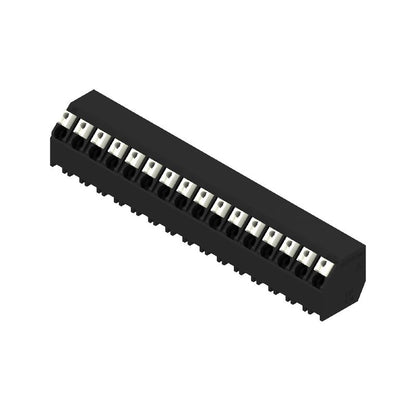 1884870000 - Black PCB Terminal for 16 Poles, 135° Angle, 1.5mm Solder Pin  (Pack of 6)