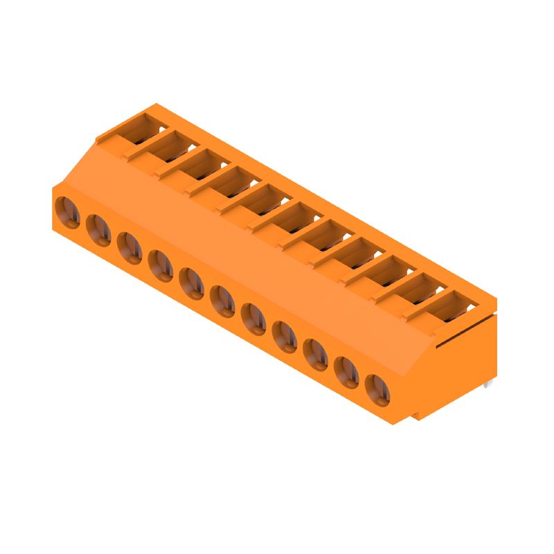 2432000000 - 5.08mm PCB Terminal Block, 11 Poles, 180° Angle, Orange  (Pack of 30)