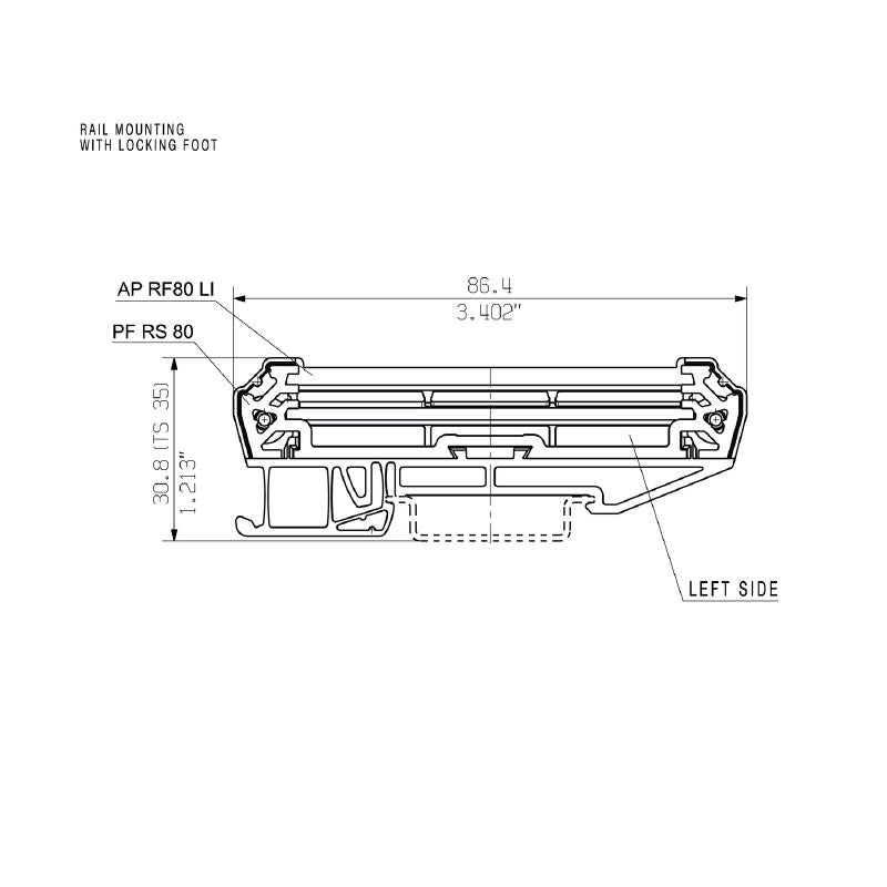 8156210000 - DIN Mount End Plate, 30mm Wide, Pebble Grey, RoHS Compliant  (Pack of 20)