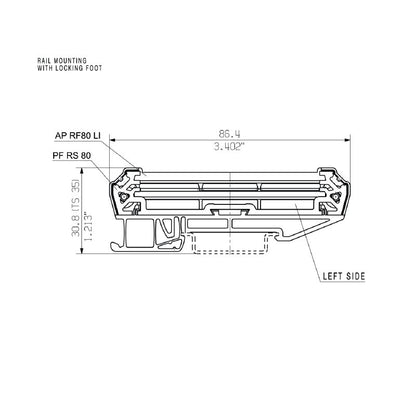 8156210000 - DIN Mount End Plate, 30mm Wide, Pebble Grey, RoHS Compliant  (Pack of 20)