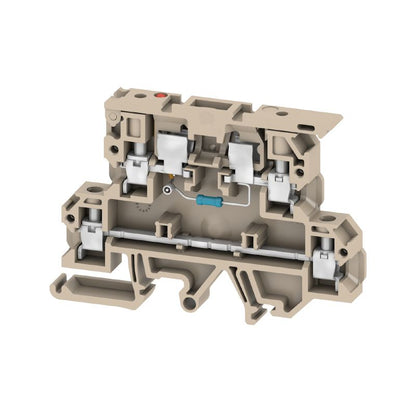 9802720001 - Dark Beige Fuse Terminal 4 Connections, 6.3A, 54mm Deep  (Pack of 50)