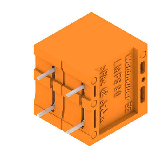 2667420000 - 3.5mm Orange PCB Terminals with 7.5mm Spacing, 90° Angled  (Pack of 100)