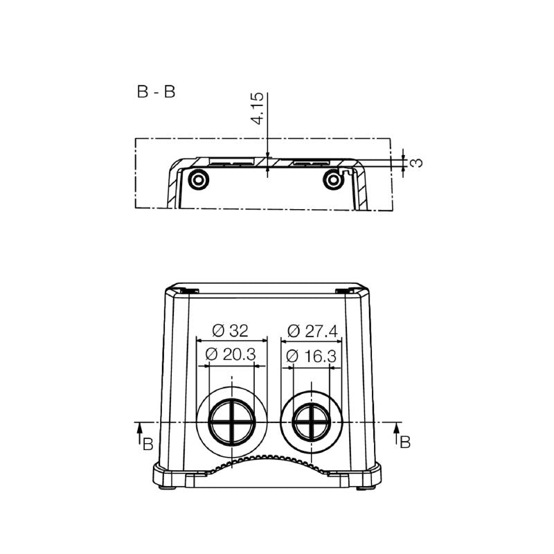 2703920000 - IP65 Black Polycarbonate Enclosure, 183mm x 104mm x 129mm