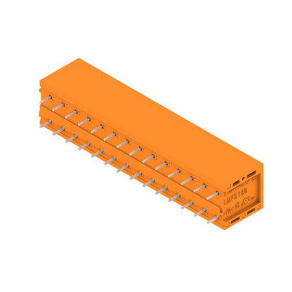 1330580000 - Orange 5mm Push-In Terminal with 14 Poles, 180° Arrangement  (Pack of 20)