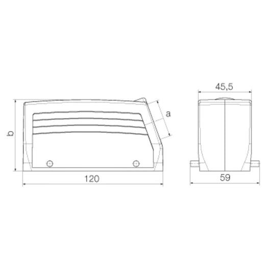 HDC 1661320000 - IP65 Enclosure Size 8 with PG 29 Cable Entry