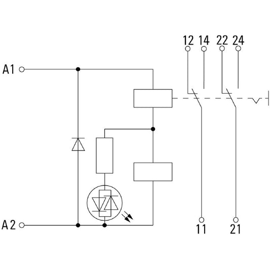 2476910000 - 110VDC Relay Module with 2 Contacts & Test Button  (Pack of 10)