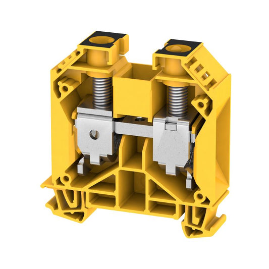 2000060000 - 35 mm² Black/Yellow Feed-Through Terminal Block with Screw Connection  (Pack of 40)