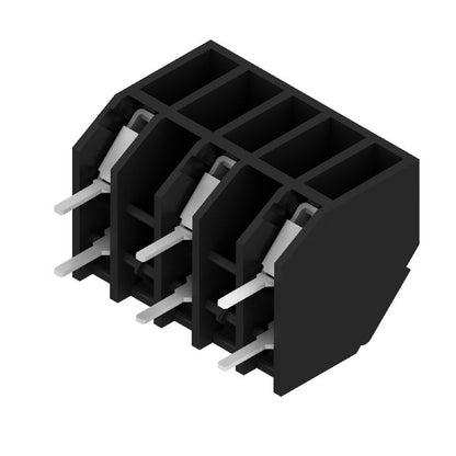 1886190000 - 3-Pole Black PCB Terminal, 135° Orientation, 3.5mm Solder Pin  (Pack of 28)