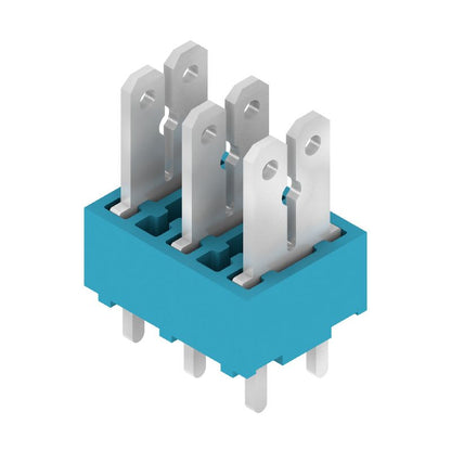 6385350000 - Blue PCB Terminals, 5mm Pitch, 3 Poles, 180° Configuration  (Pack of 1000)