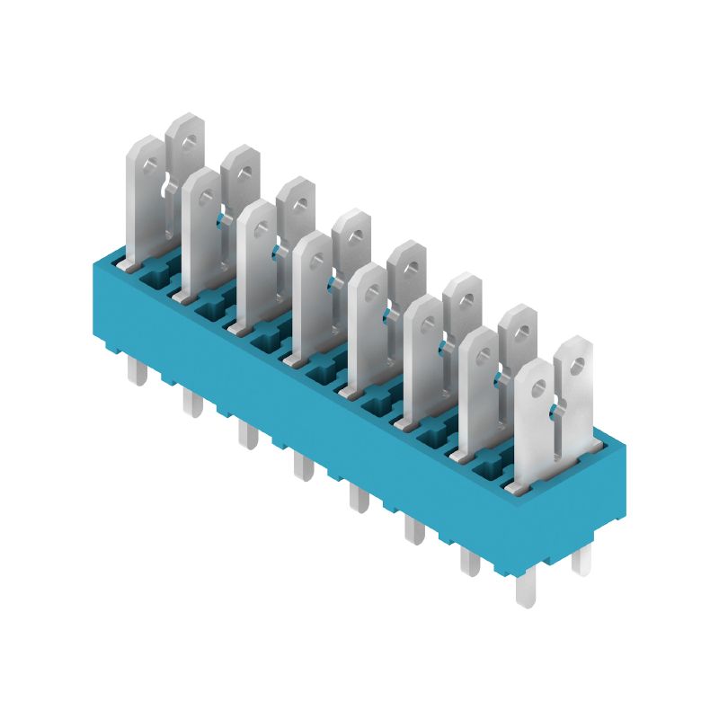 6385340000 - 5.00mm Blue PCB Terminal with 8 Poles, 180° Angle  (Pack of 250)