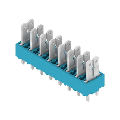 6385340000 - 5.00mm Blue PCB Terminal with 8 Poles, 180° Angle  (Pack of 250)