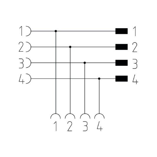 2616440000 - IP67 Rated M12 T-Coded Y Connector for Reliable Connectivity