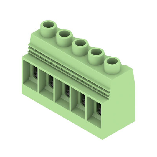 1386270000 - 15mm Green PCB Terminal for 5 Poles, 90° Angle  (Pack of 16)