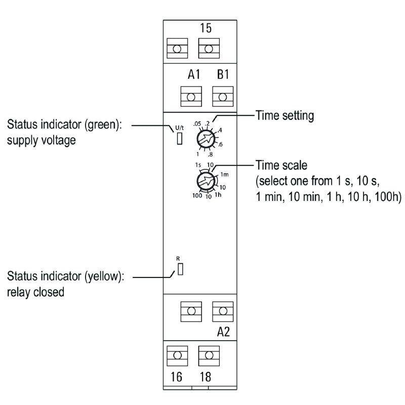 2898330000 - TFI-Series 24-240V OFF Delay Relay with Control Input