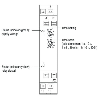 2898330000 - TFI-Series 24-240V OFF Delay Relay with Control Input